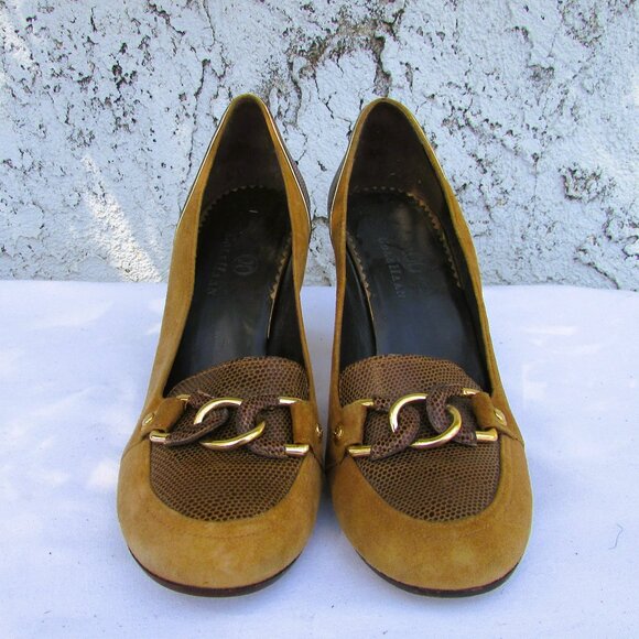 Cole Haan tan suede brown leather pumps 7.5B - Picture 2 of 7